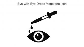 Eye With Eye Drops Monotone Icon In Powerpoint Pptx Png And Editable Eps Format