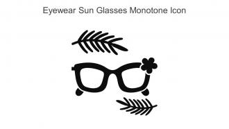 Eyewear Sun Glasses Monotone Icon In Powerpoint Pptx Png And Editable Eps Format