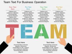 Ez team text for business operation flat powerpoint design