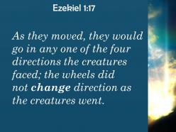 Ezekiel 1 17 the wheels did not change powerpoint church sermon