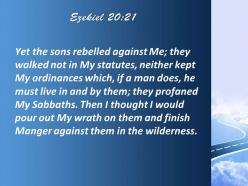 Ezekiel 20 21 my decrees they were not careful powerpoint church sermon