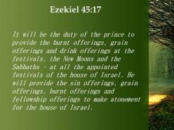 Ezekiel 45 17 the appointed festivals of the house powerpoint church sermon
