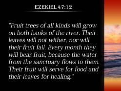 Ezekiel 47 12 their fruit will serve powerpoint church sermon