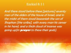 Ezekiel 8 11 fragrant cloud of incense was rising powerpoint church sermon