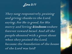 Ezra 3 11 the house of the lord powerpoint church sermon