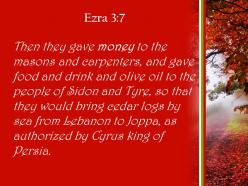 Ezra 3 7 they gave money to the masons powerpoint church sermon