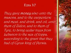 Ezra 3 7 they gave money to the masons powerpoint church sermon