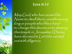 Ezra 6 12 it be carried out with diligence powerpoint church sermon