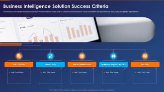 F117 Business Intelligence Transformation Toolkit Business Intelligence Solution Success Criteria