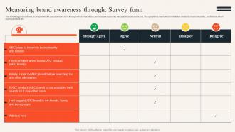 F1186 Measuring Brand Awareness Through Survey Form Uncovering Consumer Trends Through Market Research Mkt Ss