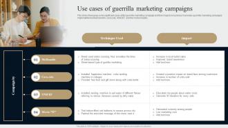F1197 Use Cases Of Guerrilla Marketing Comprehensive Guide Strategies To Grow Business Mkt Ss