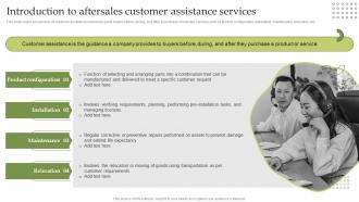 F1230 Introduction To Aftersales Customer Assistance Services Delivering Excellent Customer Services
