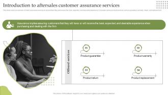 F1231 Introduction To Aftersales Customer Assurance Services Delivering Excellent Customer Services