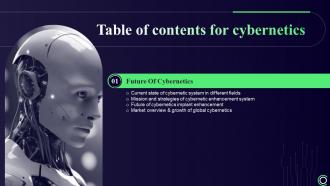 F1279 Cybernetics For Table Of Contents Ppt Slides Infographic Template