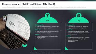 F1299 Use Case Scenarios Chatgpt And Whisper Apis How To Use Openai Api In Business ChatGPT SS Images Attractive