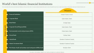 F1326 Worlds Best Islamic Financial Institutions Comprehensive Overview Islamic Financial Sector Fin SS