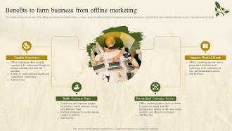 F1389 Benefits To Farm Business From Offline Marketing Farm Marketing Plan To Increase Profit Strategy SS