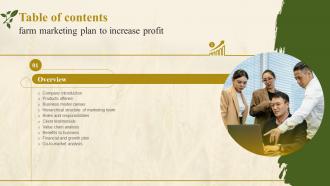 F1390 Farm Marketing Plan To Increase Profit Table Of Contents Strategy SS