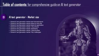 F1436 Comprehensive Guide On Ai Text Generator Table Of Contents AI SS