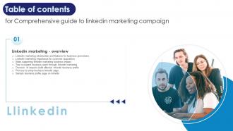 F1447 Comprehensive Guide To Linkedin Marketing Campaign For Table Of Contents MKT SS