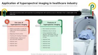 F1489 Application Of Hyperspectral Imaging In Healthcare Industry Hyperspectral Imaging