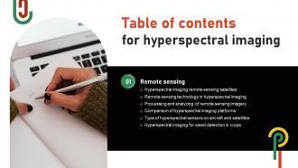 F1490 Hyperspectral Imaging For Table Of Contents Ppt Show Graphics Template