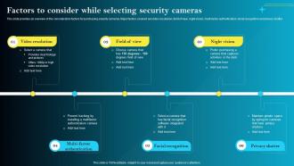 F1561 Factors To Consider While Selecting Security Cameras Iot Smart Homes Automation IOT SS