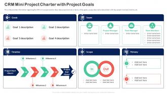 F173 Customer Relationship Transformation Toolkit Crm Mini Project Charter With Project Goals