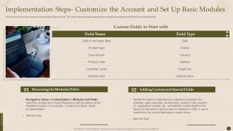 F471 Implementation Steps Customize The Account And Set Up Cont Crm Software Deployment Guide
