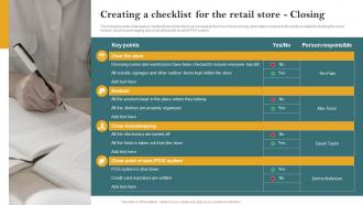 F621 Creating A Checklist For The Retail Closing Opening Retail Store In The Untapped Market To Increase Sales