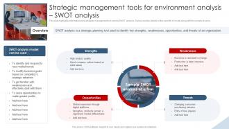 F761 Strategic Management Tools For Environment Swot Strategic Planning Guide For Managers