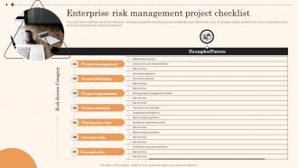 F809 Enterprise Risk Management Project Checklist Overview Of Enterprise Risk Management
