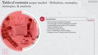 F873 Target Market Definition Examples Strategies And Analysis Table Of Contents
