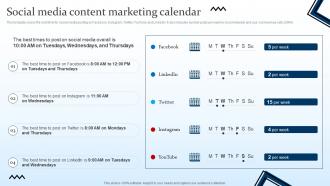F900 Social Media Content Marketing Calendar Targeting Strategies And The Marketing Mix
