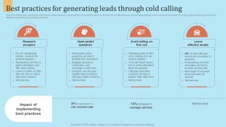 F938 Best Practices For Generating Leads Through Cold Outbound Marketing Strategy For Lead Generation