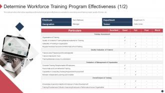 F95 Employee Coaching Playbook Determine Workforce Training Program Effectiveness