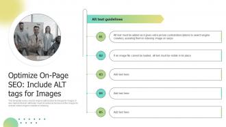 F976 Optimize On Page Seo Include Alt Tags For Images Selecting Target Markets And Target Market