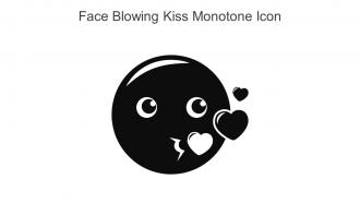 Face Blowing Kiss Monotone Icon In Powerpoint Pptx Png And Editable Eps Format