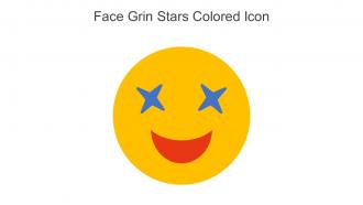 Face Grin Stars Colored Icon In Powerpoint Pptx Png And Editable Eps Format