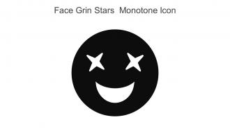 Face Grin Stars Monotone Icon In Powerpoint Pptx Png And Editable Eps Format