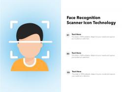 Face recognition scanner icon technology
