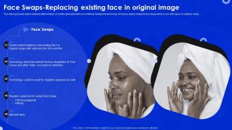 Face Swaps Replacing Existing Face In Original Image Synthesia AI Video Generation Platform AI SS