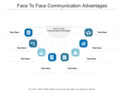 Face to face communication advantages ppt powerpoint presentation summary styles cpb