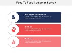 Face to face customer service ppt powerpoint presentation outline grid cpb