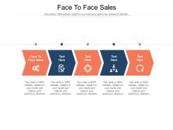 Face to face sales ppt powerpoint presentation visual aids inspiration cpb