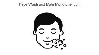 Face Wash And Male Monotone Icon In Powerpoint Pptx Png And Editable Eps Format