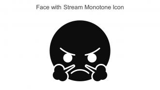 Face With Stream Monotone Icon In Powerpoint Pptx Png And Editable Eps Format