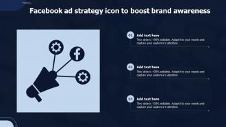 Facebook Ad Strategy Icon To Boost Brand Awareness