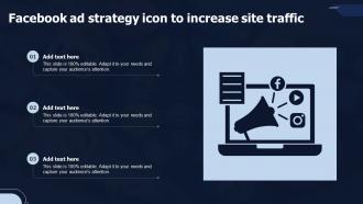 Facebook Ad Strategy Icon To Increase Site Traffic