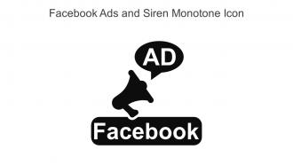 Facebook Ads And Siren Monotone Icon In Powerpoint Pptx Png And Editable Eps Format